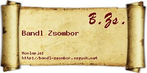 Bandl Zsombor névjegykártya